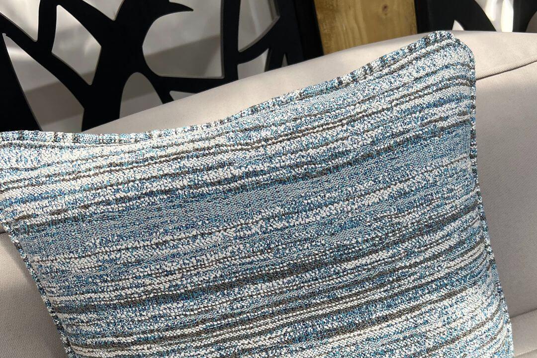 Designer Outdoor Waterproof Cushions Ocean Wave Blue – Armadillo Sun