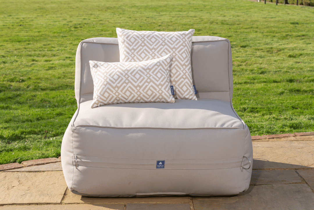Luxury Garden Cushion in Sigma Natural - armadillosun