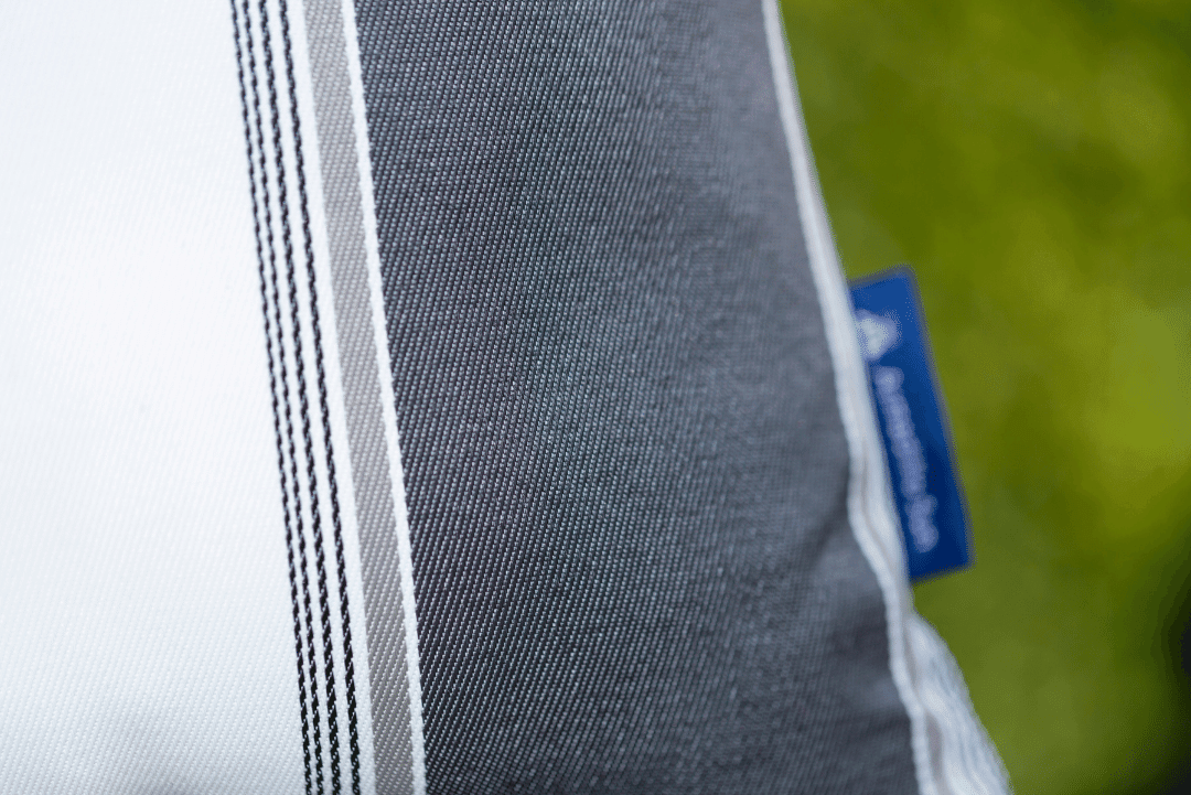 Luxury Outdoor Cushion in Summer Stripe Grey - armadillosun