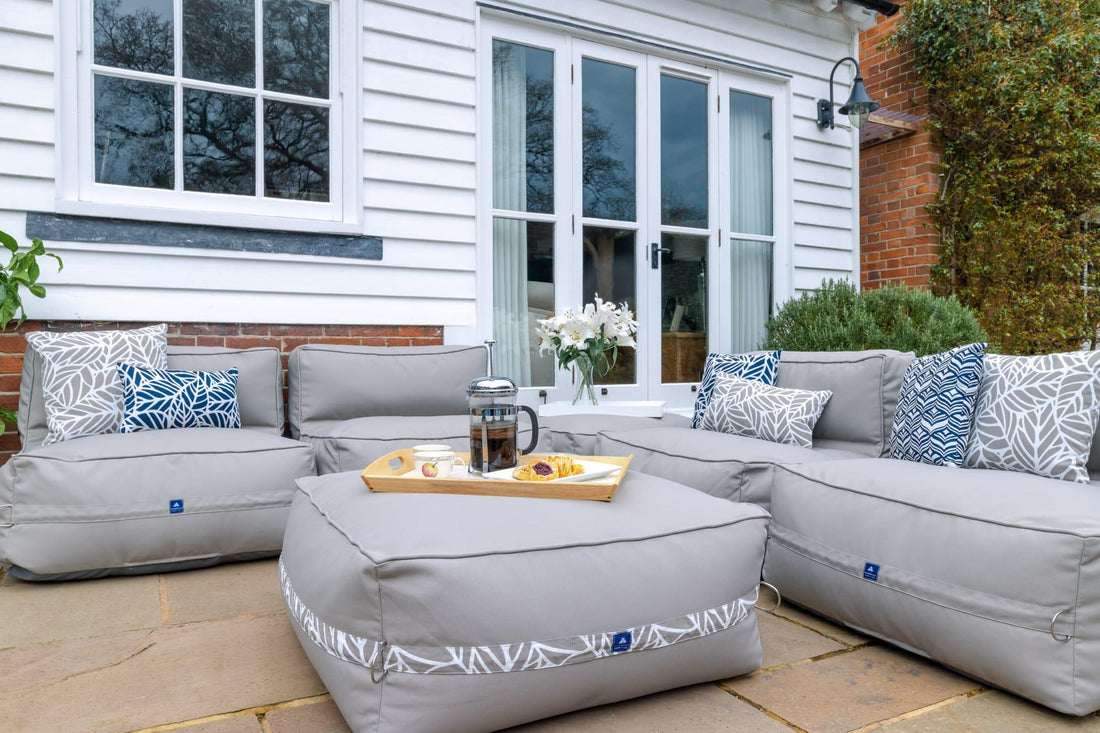 Luxury Cushion in Palm Navy - armadillosun