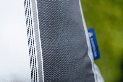 Luxury Outdoor Cushion in Summer Stripe Grey - armadillosun