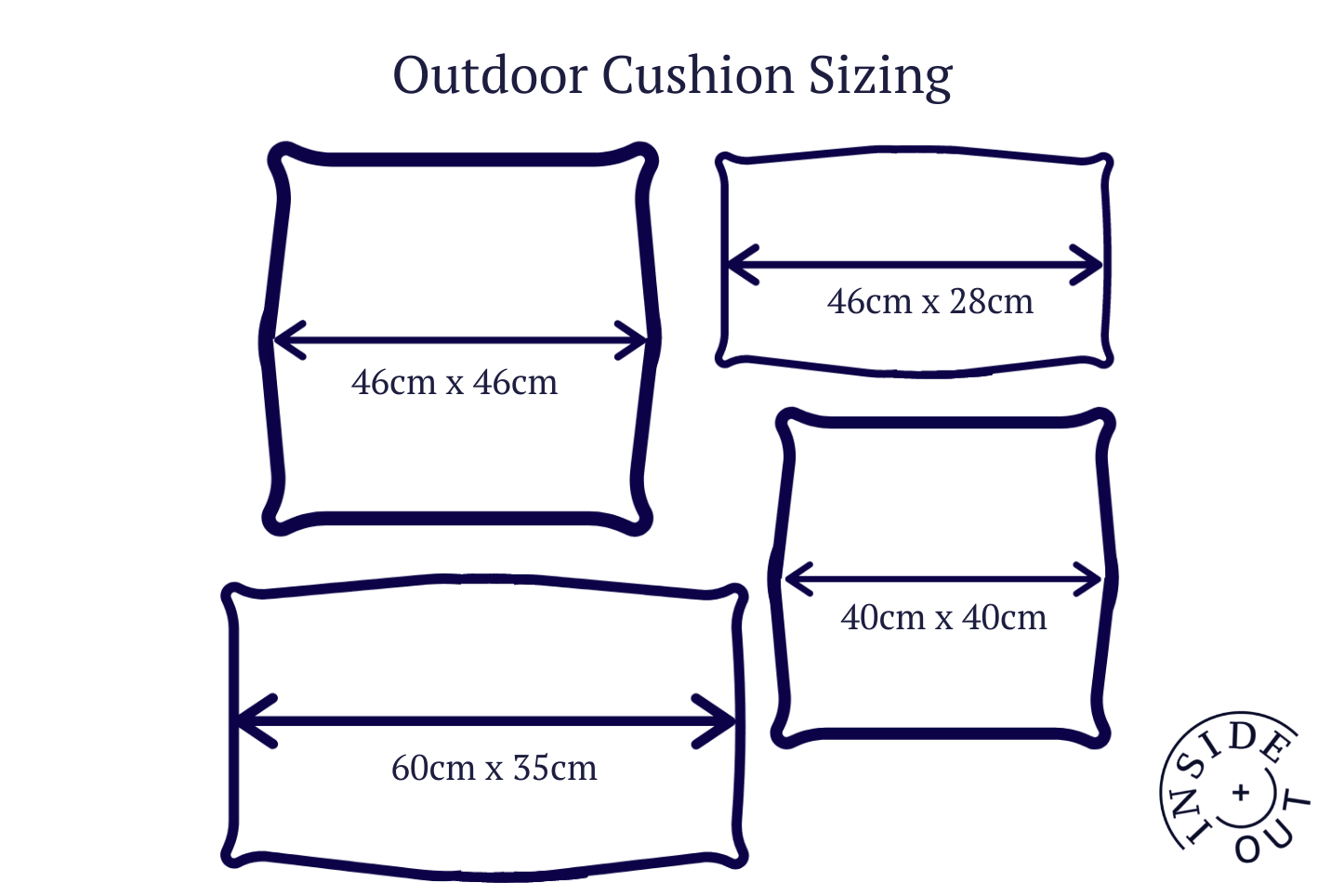 Luxury Outdoor Cushion in Summer Stripe - Navy - armadillosun